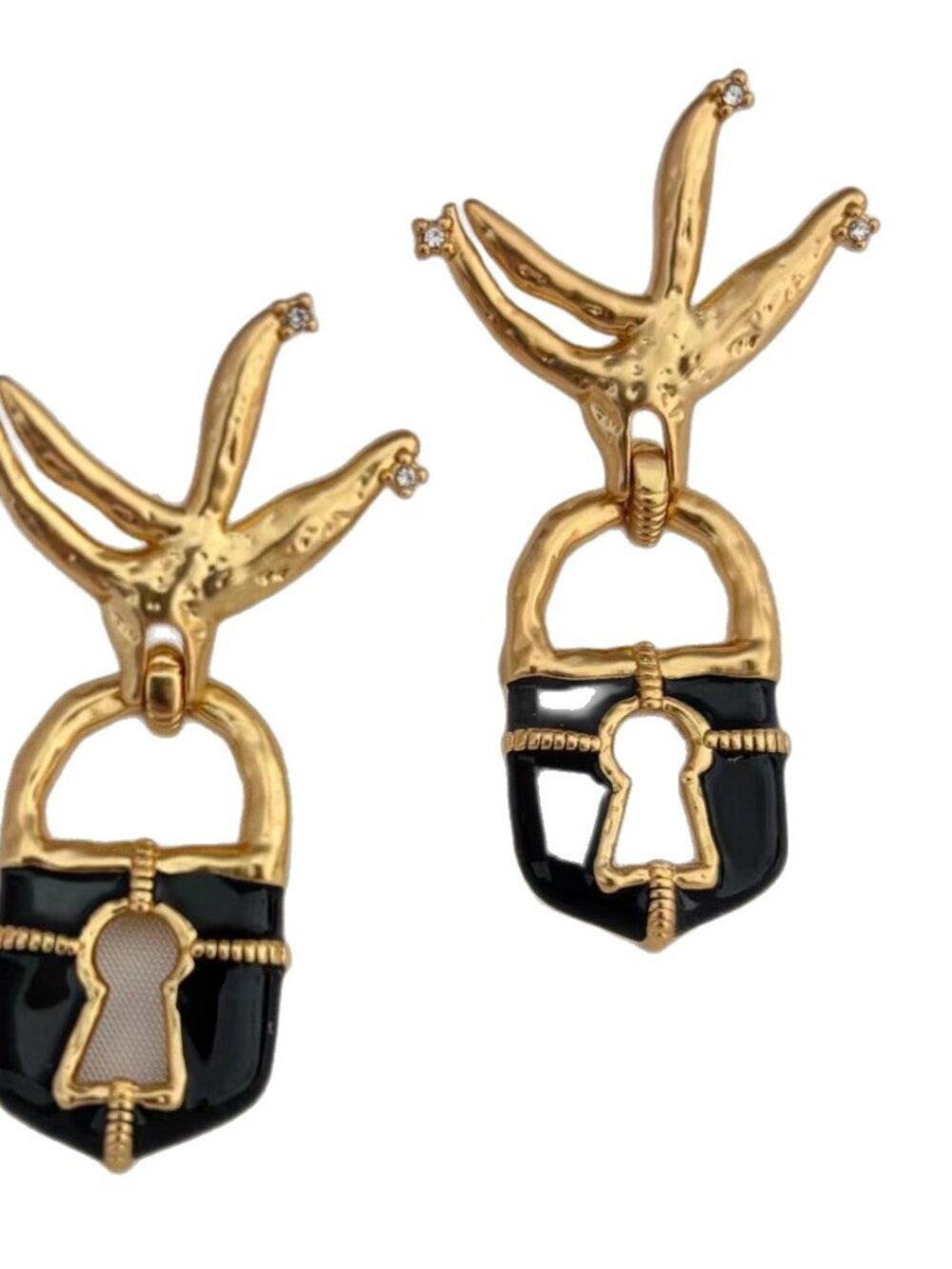 Schiaparelli Keyhole-Shaped Stud Earrings